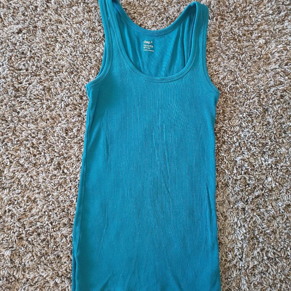 Gap Favorite Tank Teal/Blue Size Small